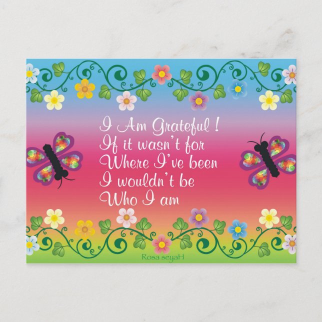 Cartão Postal Grateful (Frente)