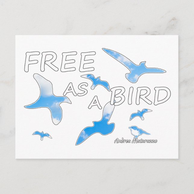 Cartão Postal Gratuito como Pássaro 2 (Frente)