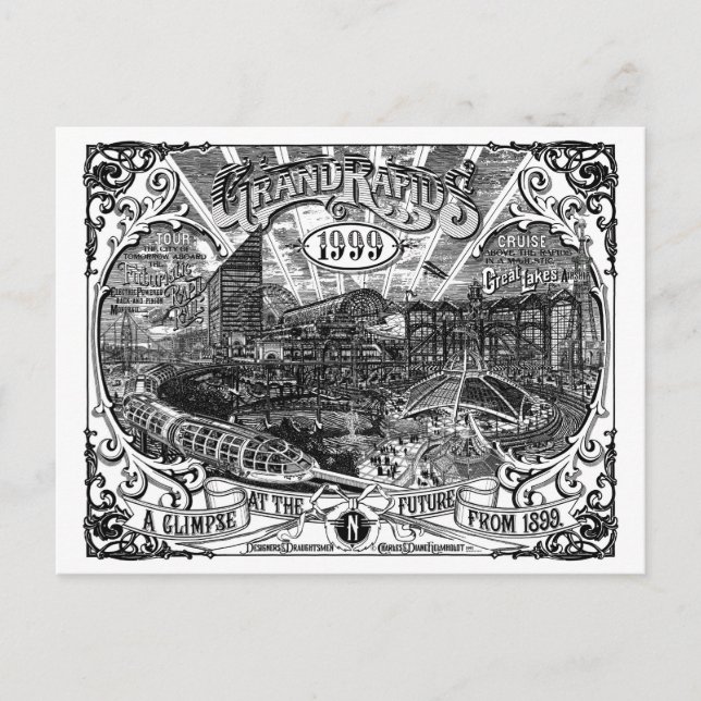 Cartão Postal Grau de Posto Grand Rapids 1999 (Frente)
