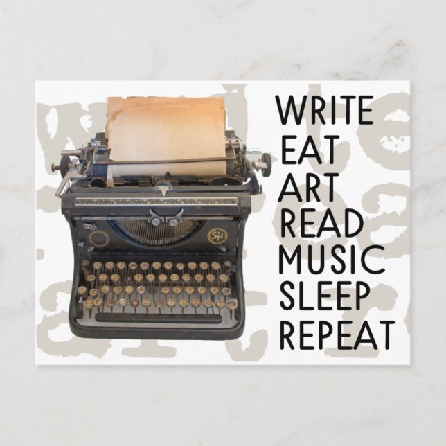 Cartão Postal Gravação de Máquina de Digitalização Vintage (Frente)