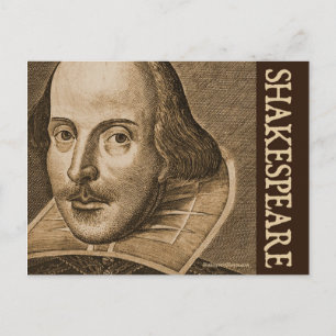 Cartão Postal Gravações de Shakespeare Droeshout