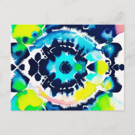 Cartão Postal Gravata Tie Dye Olho Azul