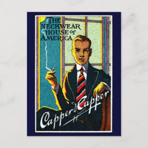 Cartão Postal Gravatas 1920 dos homens do vintage