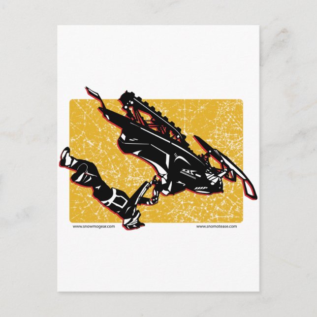 Cartão Postal GRAVITY-SLED-in-Yellow (Frente)