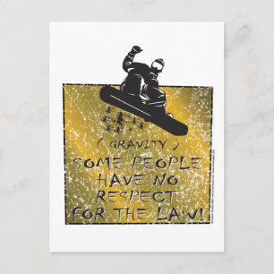 Cartão Postal Gravity-Snowboarder