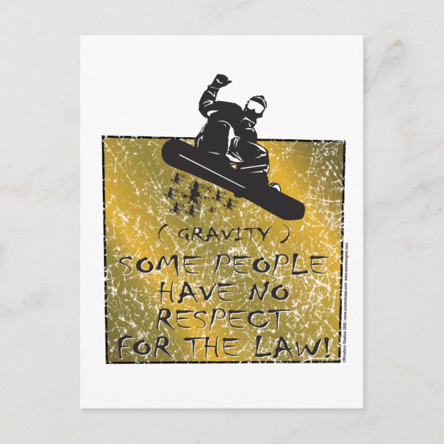 Cartão Postal Gravity-Snowboarder (Frente)