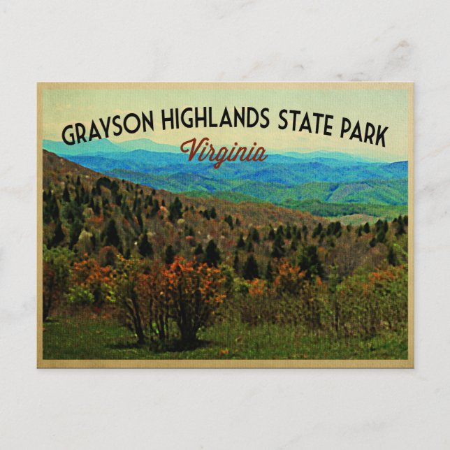 Cartão Postal Grayson Highlands Virginia (Frente)