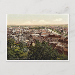 Cartão Postal Graz, vista de Schlossberg, Styria, Austro-Hu