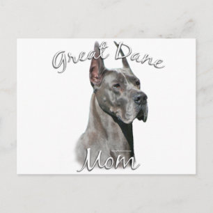 Cartão Postal Great Dane (azul) Mãe 2