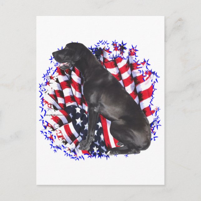 Cartão Postal Great Dane Patriot (Frente)