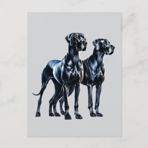 Cartão Postal Great Danes Watercolor