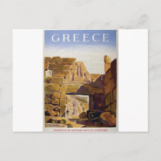 Cartão Postal Grécia Anterior Mycenae Portão De Lionesses