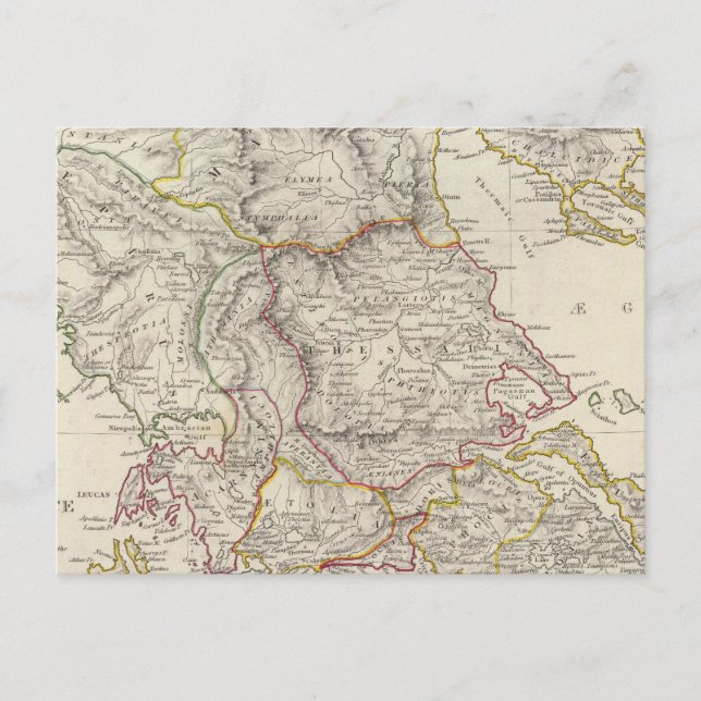 Cartão Postal Grécia antiga, norte (Frente)