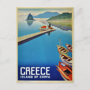 Cartão Postal Grécia Antiga Viagens - Ilha de Corfu