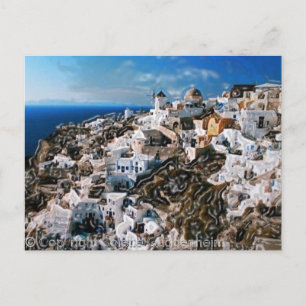 Cartão Postal Grécia da ilha Santorini