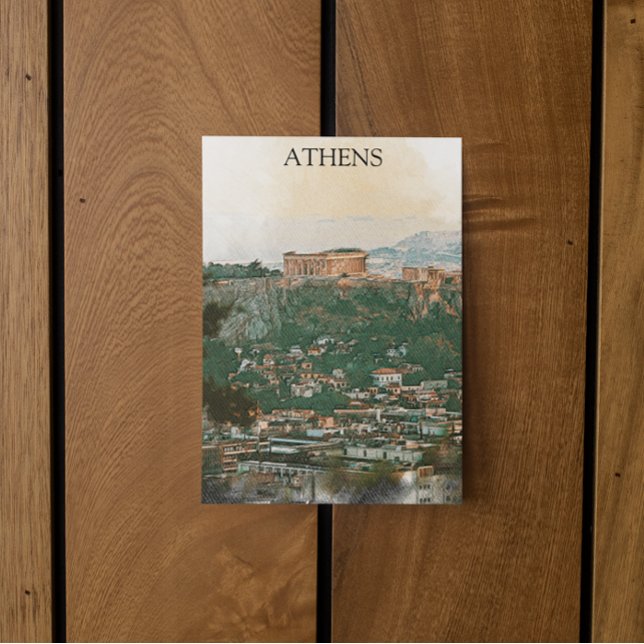 Cartão Postal Grécia de Atenas Akropolis View (athens greece akropolis postcard)