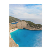 Grécia de praia Navagio