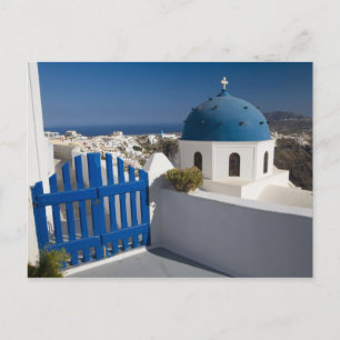 Cartão Postal Grécia e Ilha Grega de Santorini a partir do