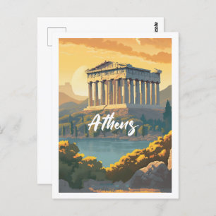 Cartão Postal Grécia Familiar da Viagem Atenas