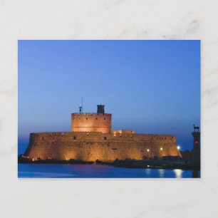 Cartão Postal GRÉCIA, Ilhas Dodecanesas, RHODES, cidade de Rhod