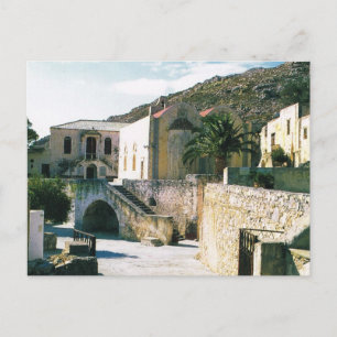 Cartão Postal Grécia, mosteiro ortodoxo grego de Preveli