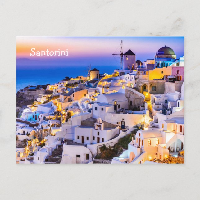 Cartão Postal Grécia Postcard Santorini (Frente)