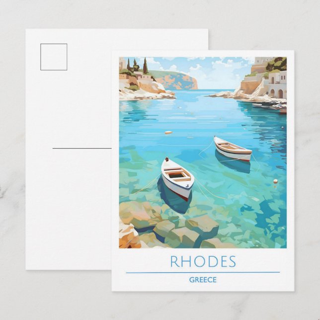 Cartão Postal Grécia Rodes (Frente/Verso)