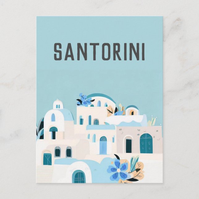Cartão Postal grécia Santorini (Frente)