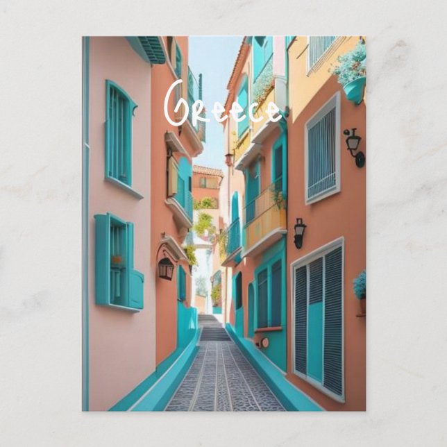 Cartão Postal Grécia Santorini (Frente)