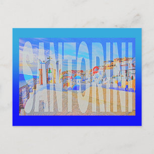 Cartão Postal Grécia santorini oia