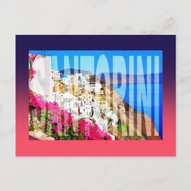 Cartão Postal Grécia santorini oia (Frente)