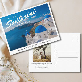 Cartão Postal Grécia Santorini Salve o Cartão-Postal de Data