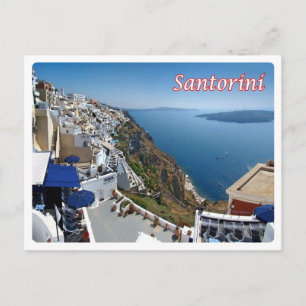 Cartão Postal Grécia - Santorini - Thera - Thira - Fira -