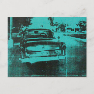 Cartão Postal Green car