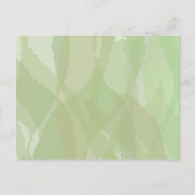 Cartão Postal Green, cool, trendy watercolor abstract pattern (Frente)