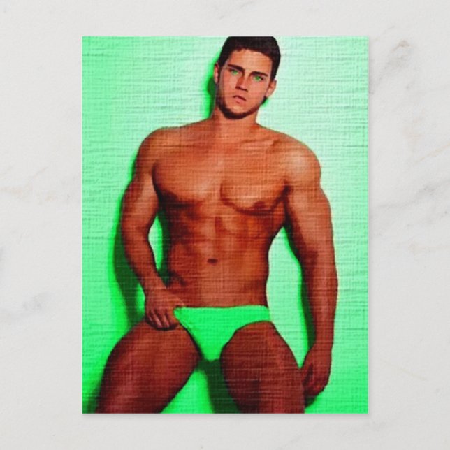 Cartão Postal Green Eyed Hunk LIM (Frente)