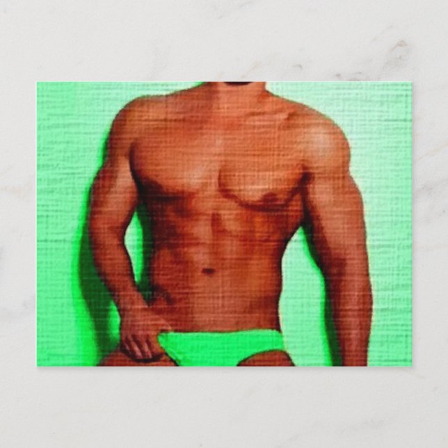 Cartão Postal Green Eyed Hunk LIM (Frente)