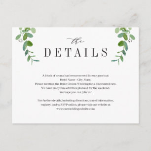 Cartão Postal Green Garland Greenery Enclosure Card