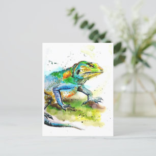 Cartão Postal Green Lizard