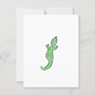 Cartão Postal Green Lizzard