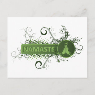 Cartão Postal Green Namaste English