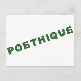 Cartão Postal green poéthique