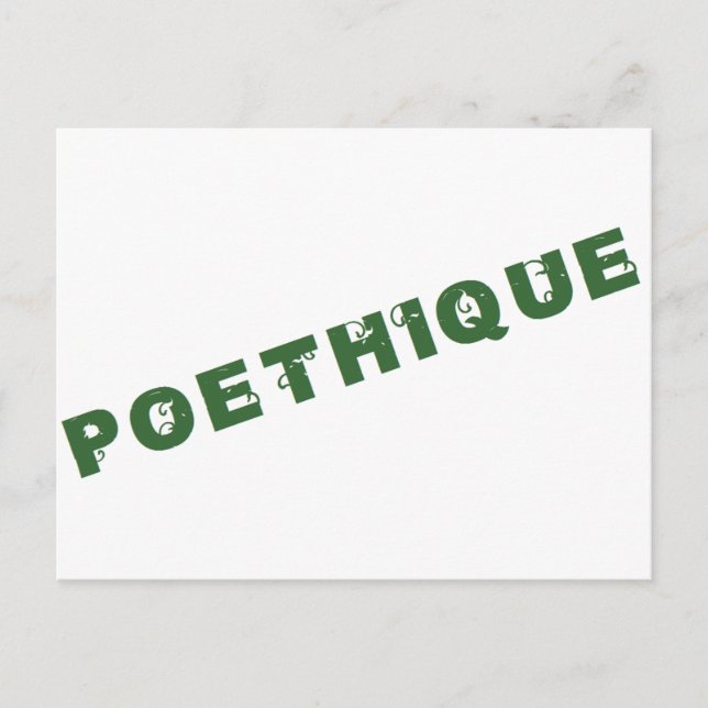 Cartão Postal green poéthique (Frente)