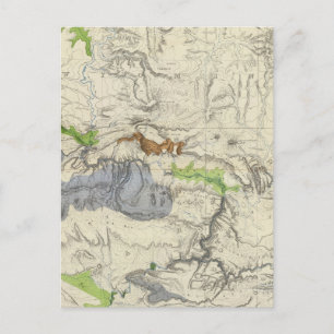 Cartão Postal Green River from the Union Pacific Rail Road Map