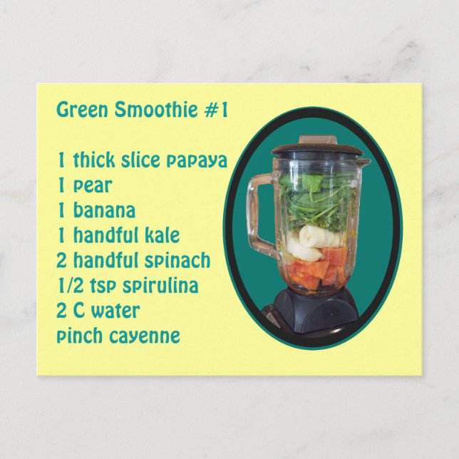 Cartão Postal Green Smoothie #1 (Frente)