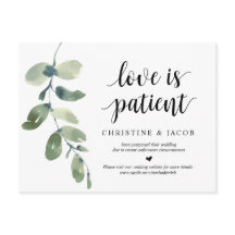 Greenery, Amor é Paciente, Casamento Adiado