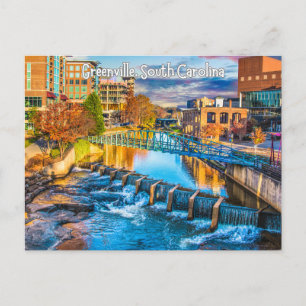 Cartão Postal Greenville, Carolina do Sul, Viagem postal