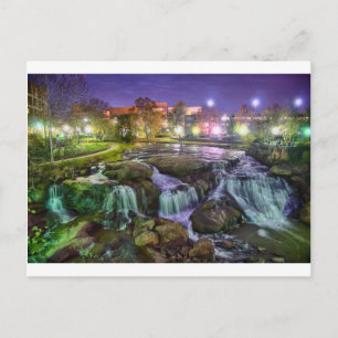 Cartão Postal greenville sul carolina centro cidade noite esout