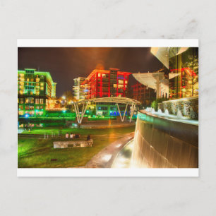 Cartão Postal greenville,sul,carolina,centro,cidade,noite,sout