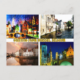 Cartão Postal GREETING DE BRUSSEL BELGIUM BYMojisola A Gbadamo